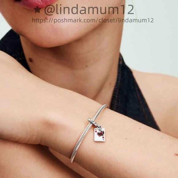 Pandora Disney Villains Queen of Hearts Double Dangle Charm - Picture 5 of 6